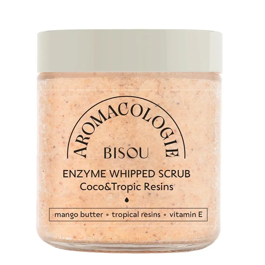 Bisou Aromacologie Взбитый Энзимный Скраб Для Тела Кокос И Тропические Смолы 