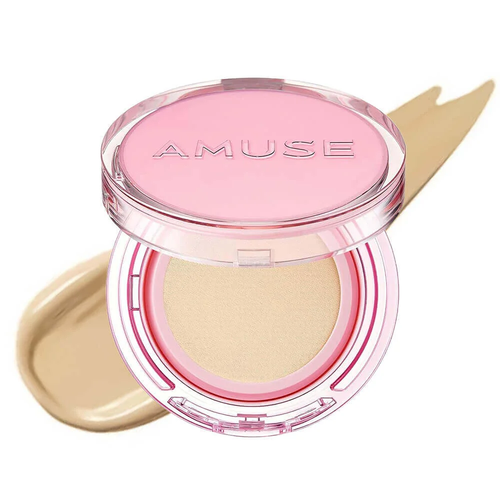 Стойкий кушон с сияющим финишем AMUSE Dew Power Vegan Cushion SPF50+ PA++++ 02 Healthy 02