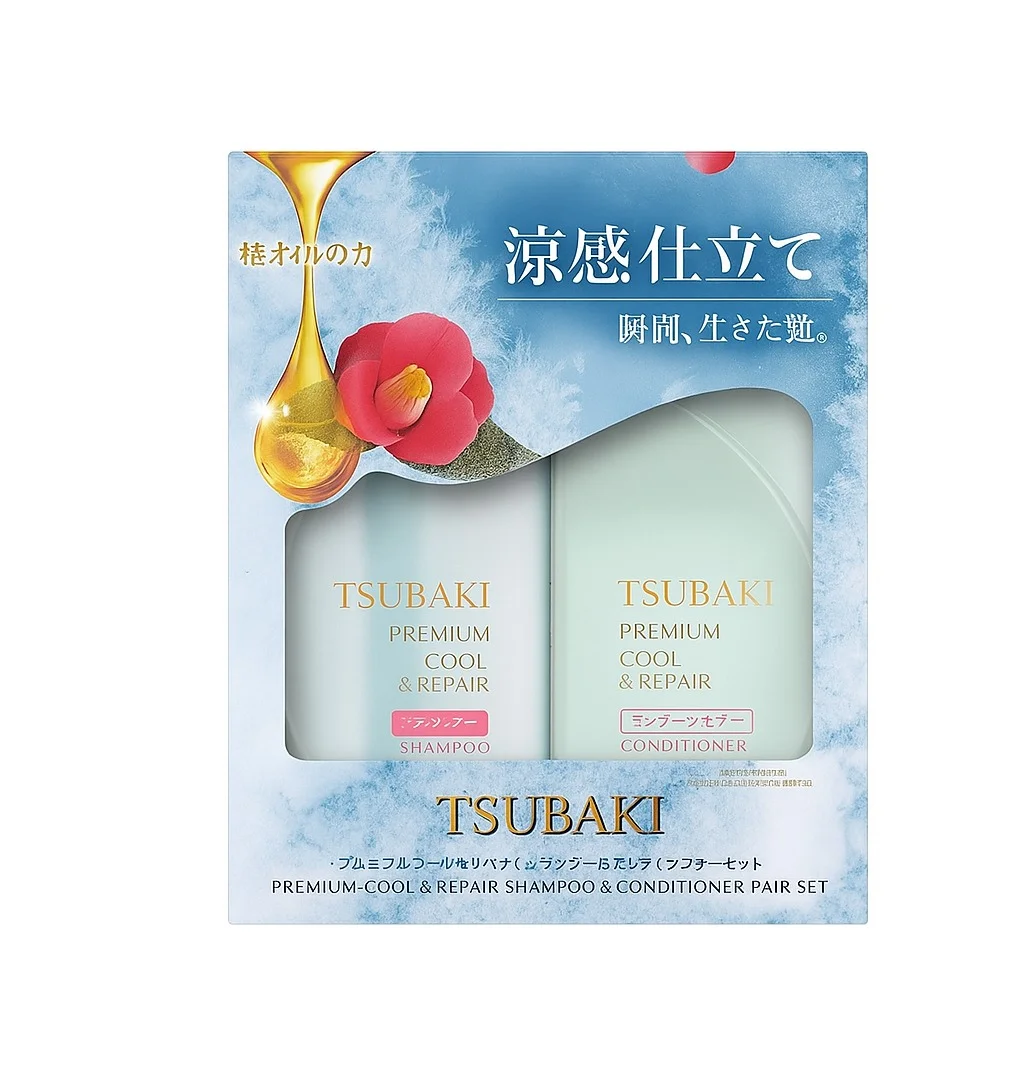 TSUBAKI Премиум набор шампунь+кондиционер с охлаждающим эффектом Shiseido Premium Cool Repair 