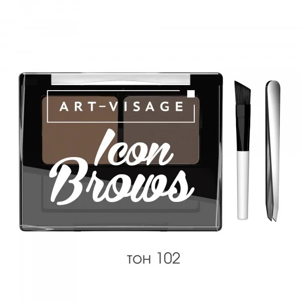 Двойные монохромные тени для бровей ART-VISAGE ICON BROWS 
