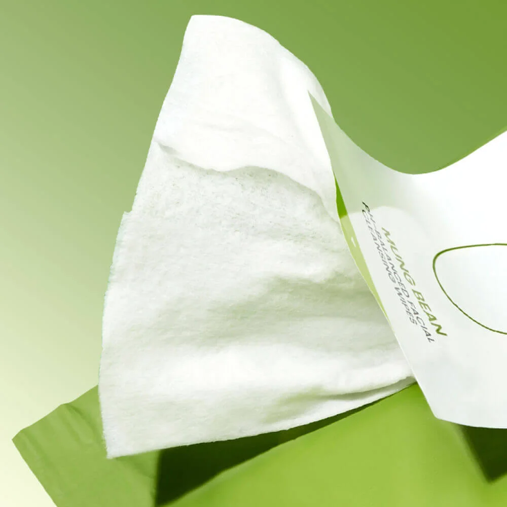 Слабокислотные салфетки для снятия макияжа beplain Mung Bean pH-Balanced Facial Cleansing Wipes