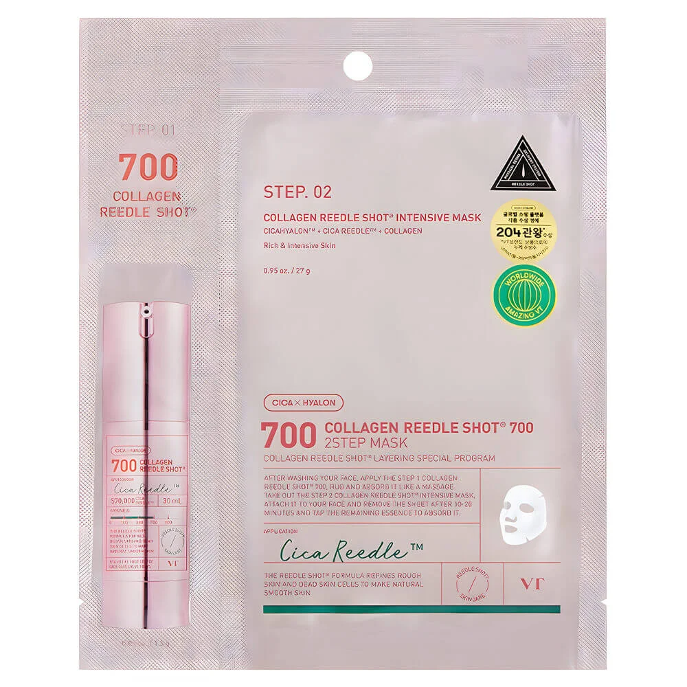Усиленная маска с микроиглами и коллагеном VT Cosmetics Collagen Reedle Shot 700 2step Mask