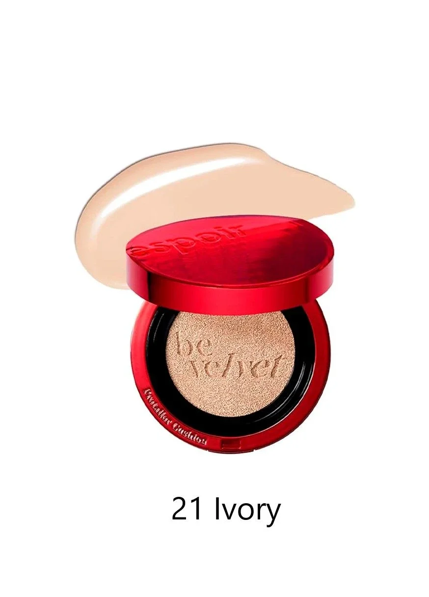 ESPOIR Кушон для лица со сменным блоком матирующий PRO TAILOR BE VELVET COVER CUSHION NEW CLASS 21, ivory