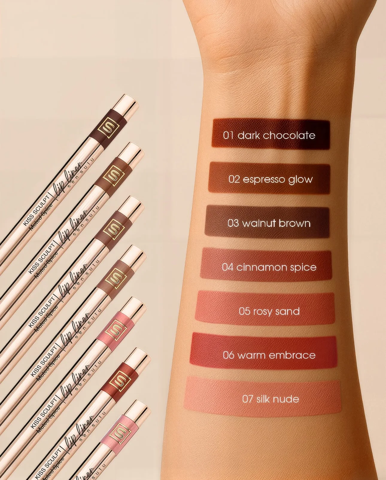 Sen Sulu карандаш для губ Kiss Sculpt