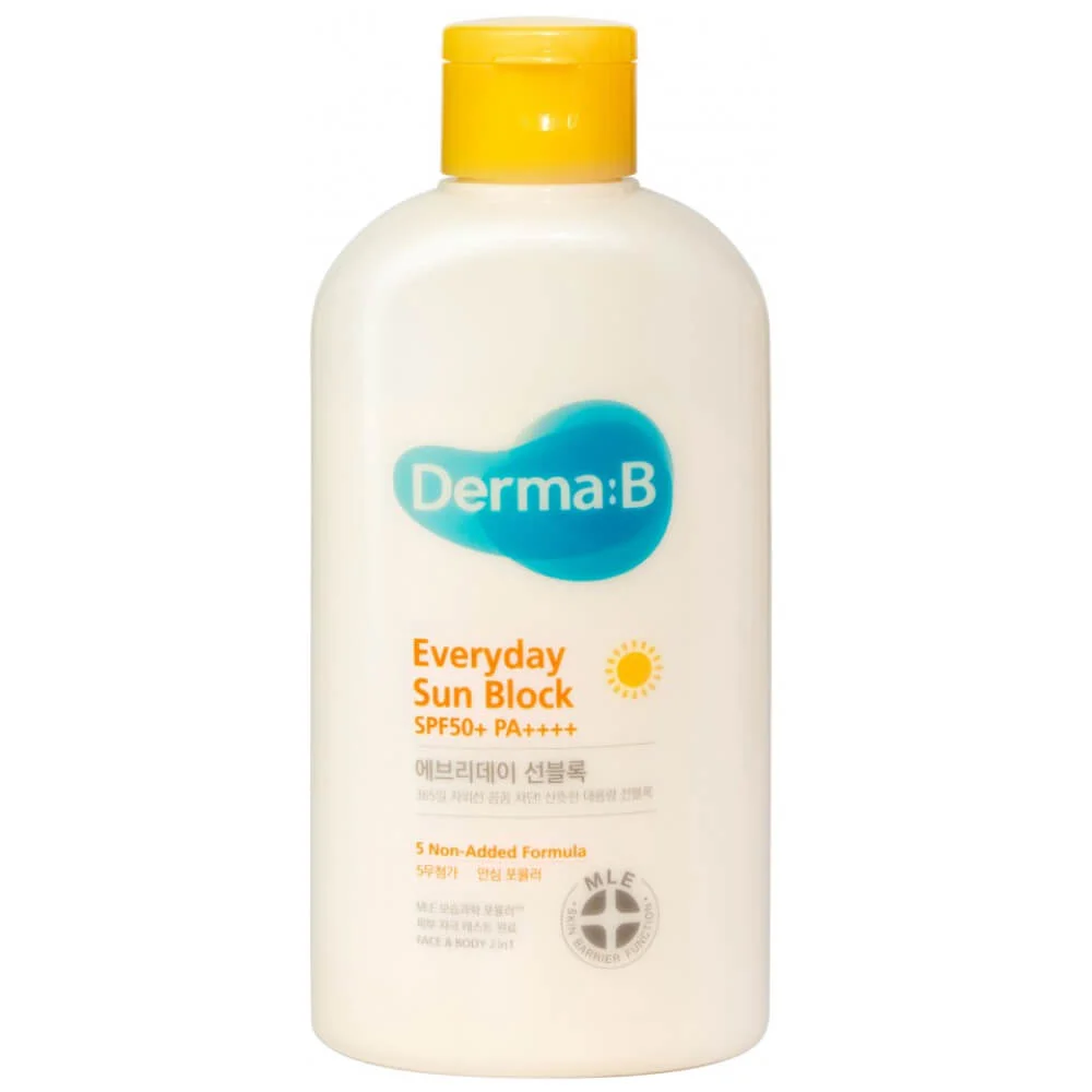 Ламеллярный солнцезащитный лосьон для лица и тела Derma:B Everyday Sun Block SPF50+ PA++++