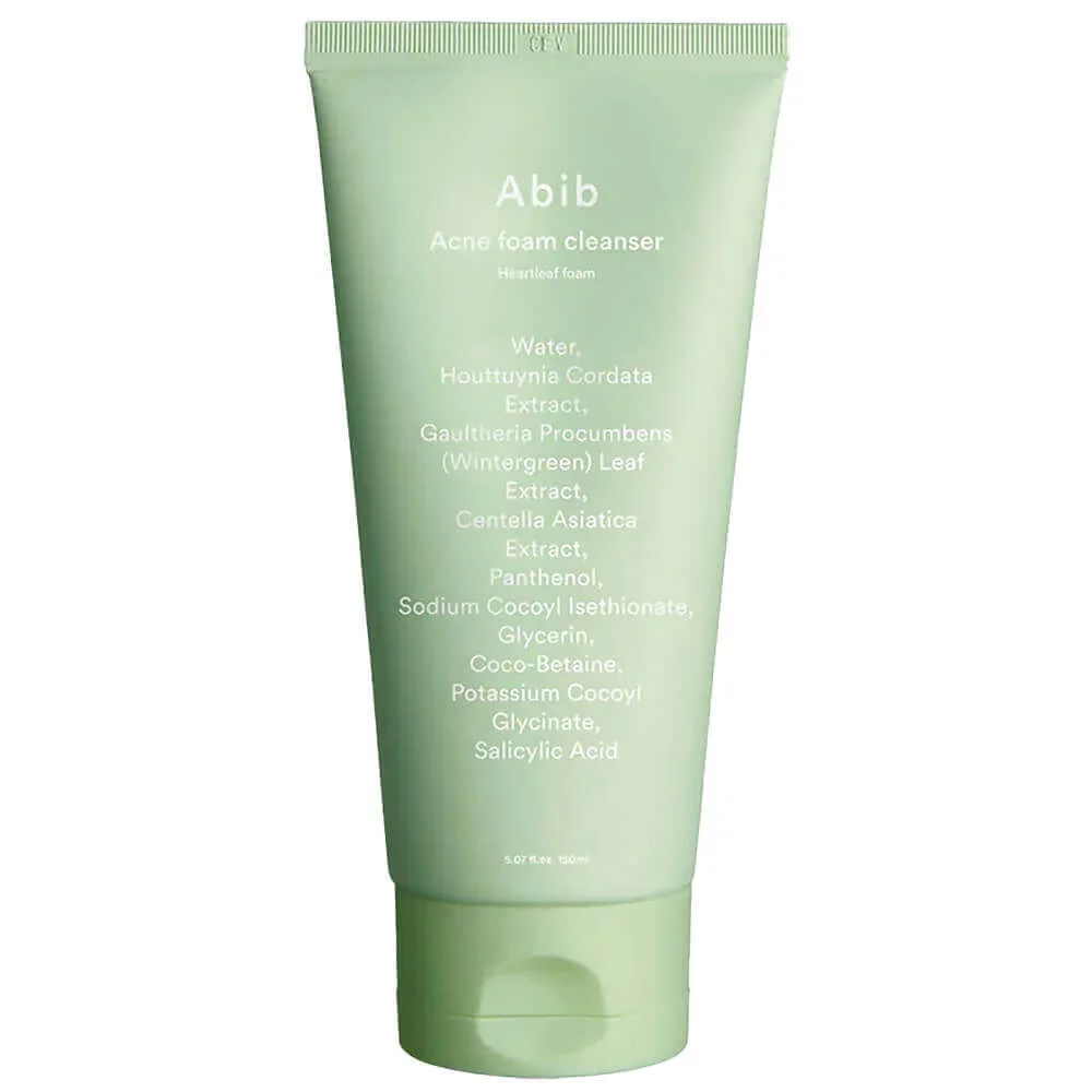 Гипоаллергенная очищающая пенка для кожи с акне Abib Acne Foam Cleanser Heartleaf Foam