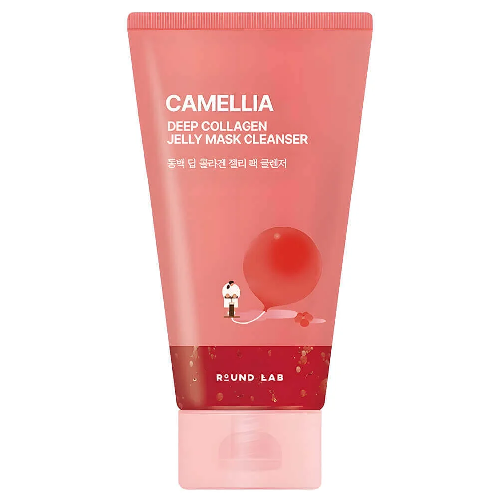 Гель-маска для очищения кожи c камелией Round Lab Camellia Deep Collagen Jelly Mask Cleanser