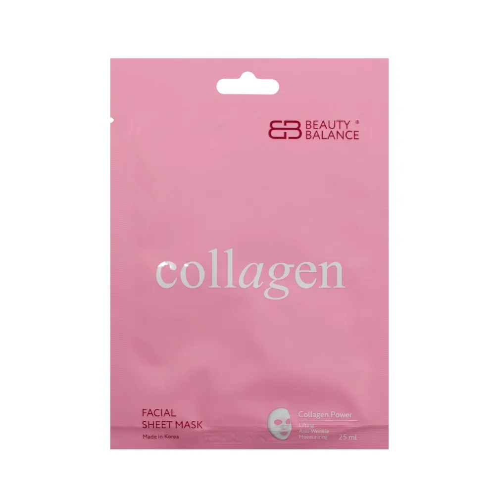 Beauty Balance Маска тканевая для лица Collagen Facial Sheet Mask Коллаген
