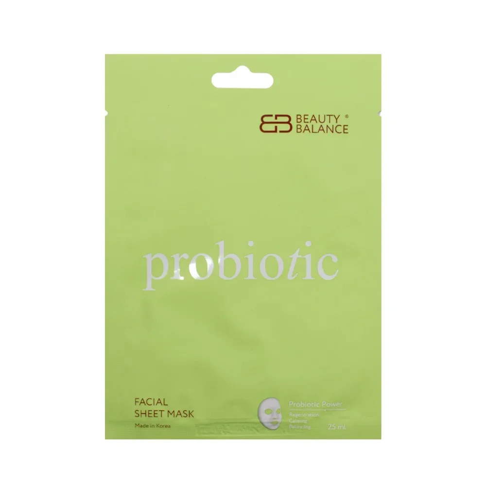 Маска для лица Beauty Balance Fasial Mask Sheet Probiotic Питающая с Пробиотиком 