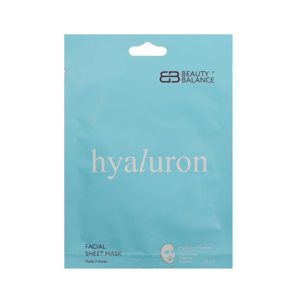 Маска для лица Beauty Balance Fasial Mask Sheet Hyaluron Увлажняющая с Гиалуроном 