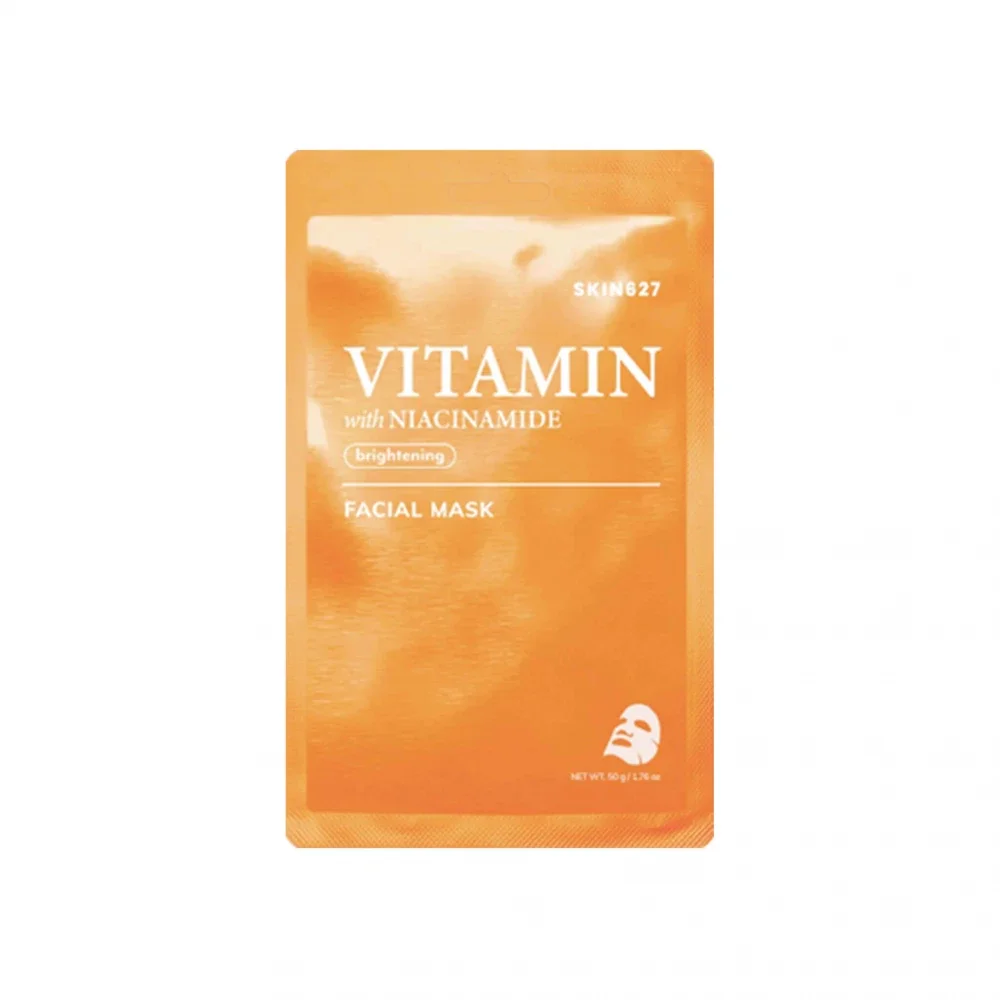 Осветляющая маска для лица с витаминами и ниацинамидом Skin627 Vitamin with Niacinamide Brightening Facial Mask