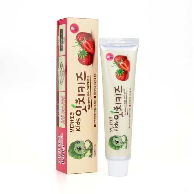 Ychie Детская зубная паста без фтора со вкусом клубники «Strawberry Kids Toothpaste»