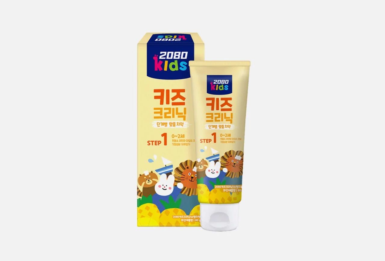 Зубная паста для детей без фтора, Kids Clinic 1 Step Toothpaste Pineapple Scent (0-2 лет), Dental Clinic 2080
