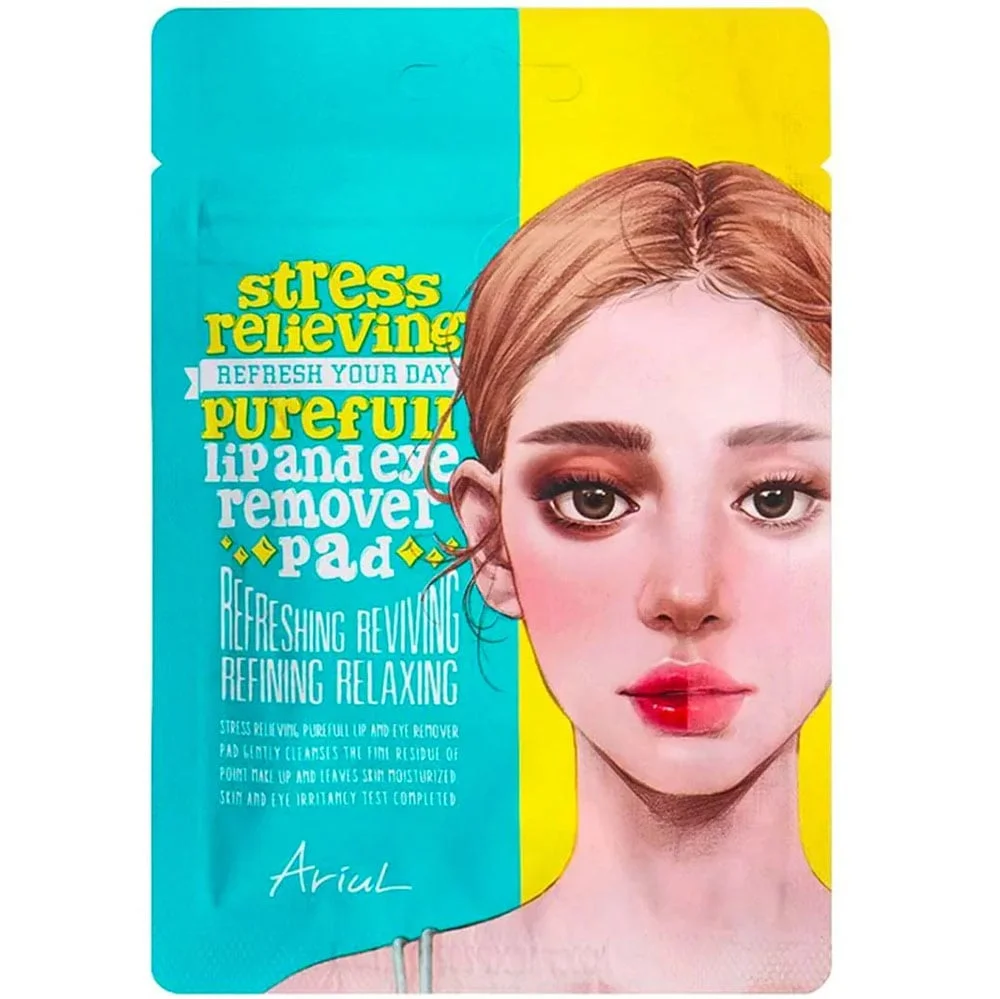 Очищающие пэды для губ и глаз ARIUL Stress Relieving Purefull Lip And Eye Remover Pad 10шт