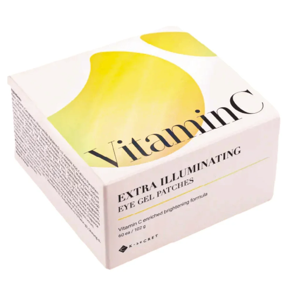 Осветляющие патчи для век с витамином С K-SECRET Extra Illuminating Eye Gel Patches