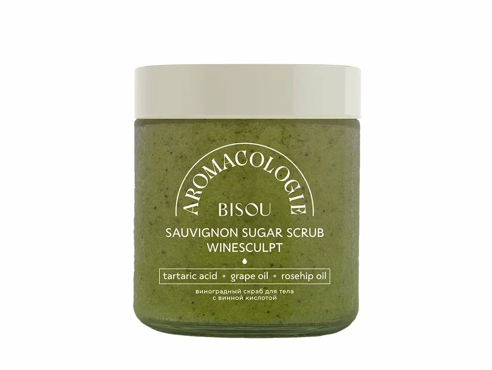  BISOU Aromacologie Скраб для тела Виноградный с винной кислотой, 250 ml	