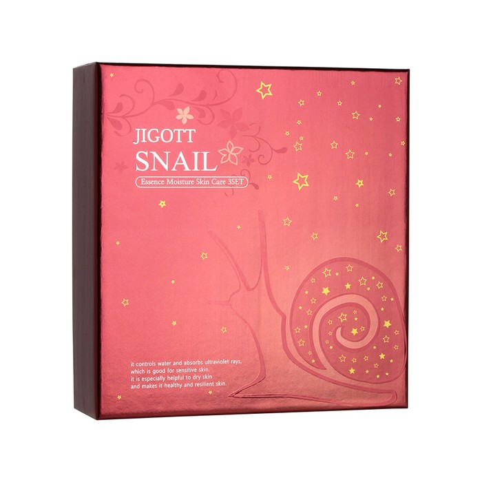 Набор для лица с муцином улитки антивозрастной, 5 продуктов Jigott Snail Moisture Skin Care 3 Set
