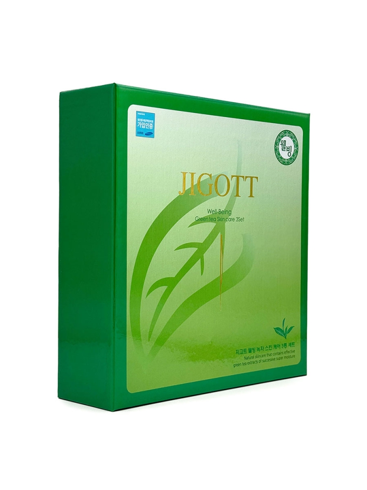 Jigott Набор для лица с экстрактом зелёного чая «Well-Being Green Tea Skin Care 3 Set»