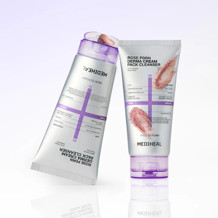 Очищающий крем-маска для лица Rose PDRN Derma Cream Pack Cleanser от Mediheal