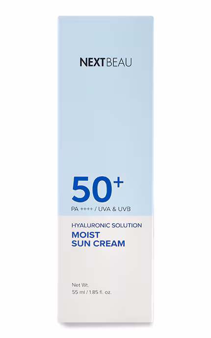 Солнцезащитный крем-гель для лица с гиалуроном Nextbeau Hyaluron Sun Gel Cream SPF50+ PA++++ / 55 мл