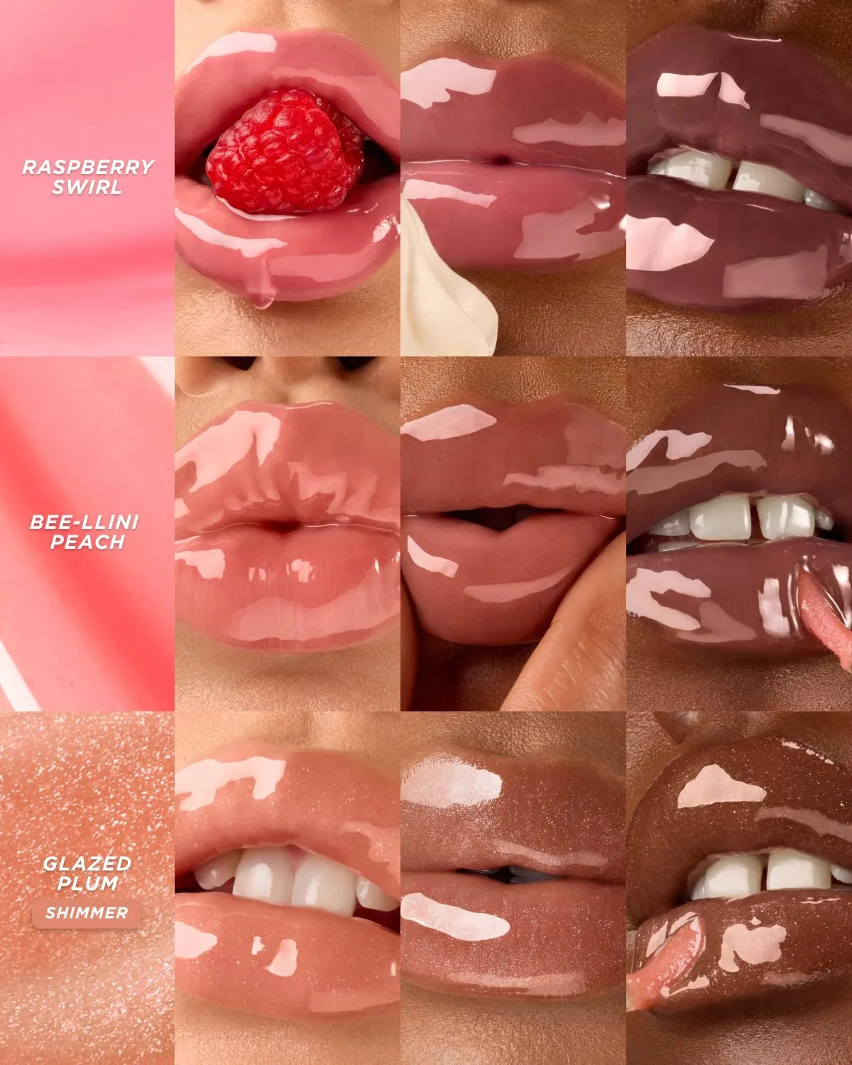 GISOU Обогащённое мёдом масло для губ 8 мл Honey Infused Lip Oil RASPBERRY SWIRL