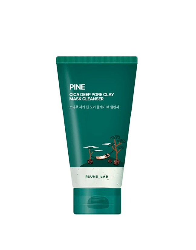 Очищающая маска-пенка с глиной и экстрактом сосны Round lab Pine Cica Deep Pore Clay Mask Cleanser 150ml