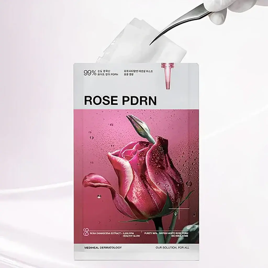 Интенсивно увлажняющая и укрепляющая маска с PDRN и розой MEDIHEAL ROSE PDRN MASK 