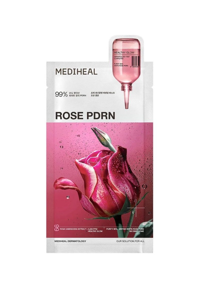 Интенсивно увлажняющая и укрепляющая маска с PDRN и розой MEDIHEAL ROSE PDRN MASK 
