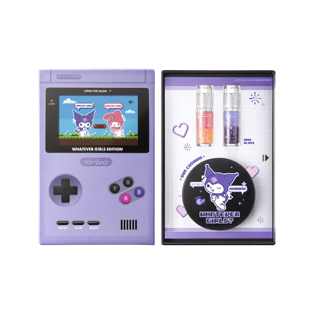 Лимитированный набор Romand x Sanrio My Melody Kuromi WHATEVER GIRLS Gameboy Edition 