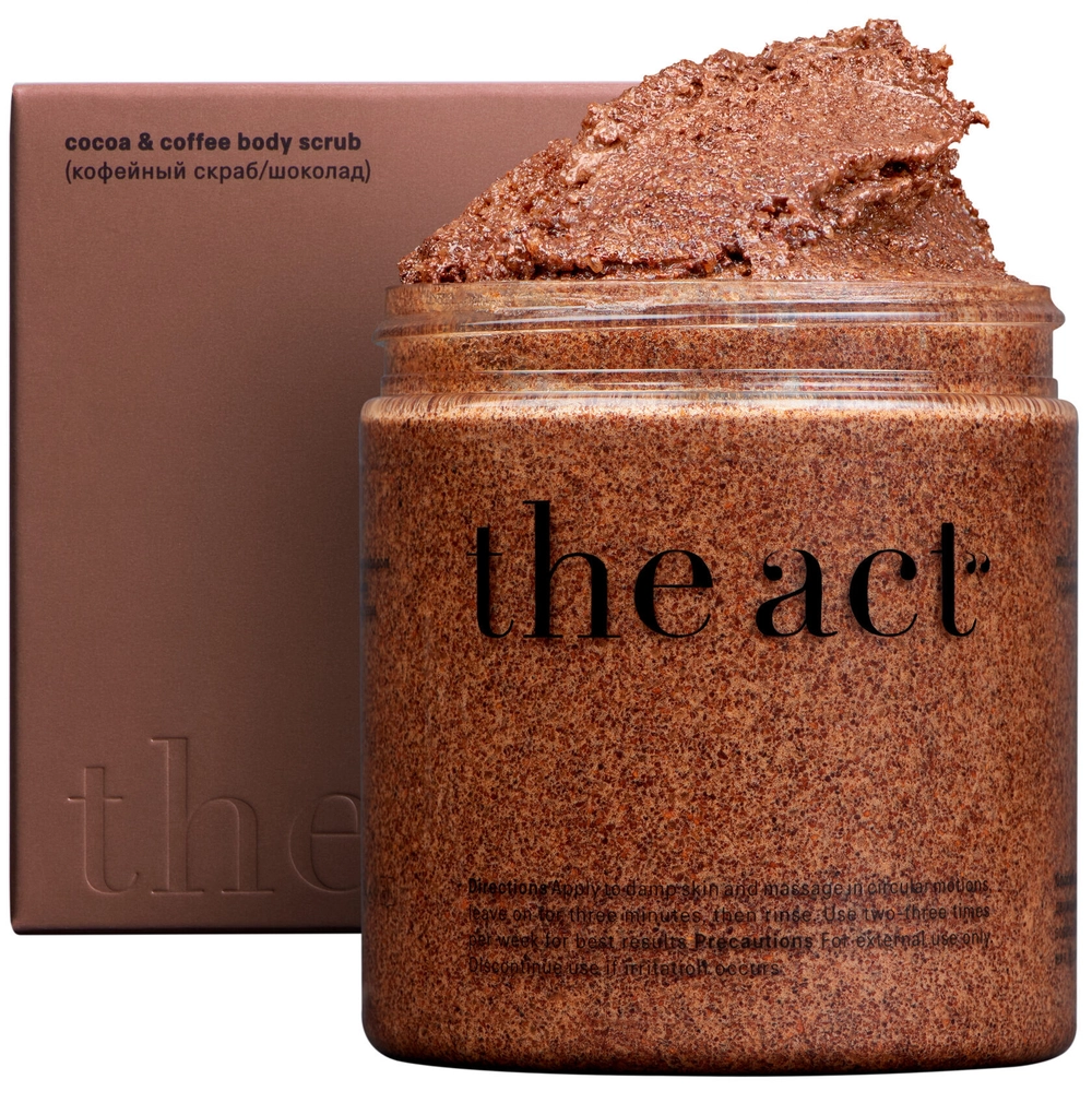 Деликатный кофейный скраб The Act cocoa&coffee body scrub