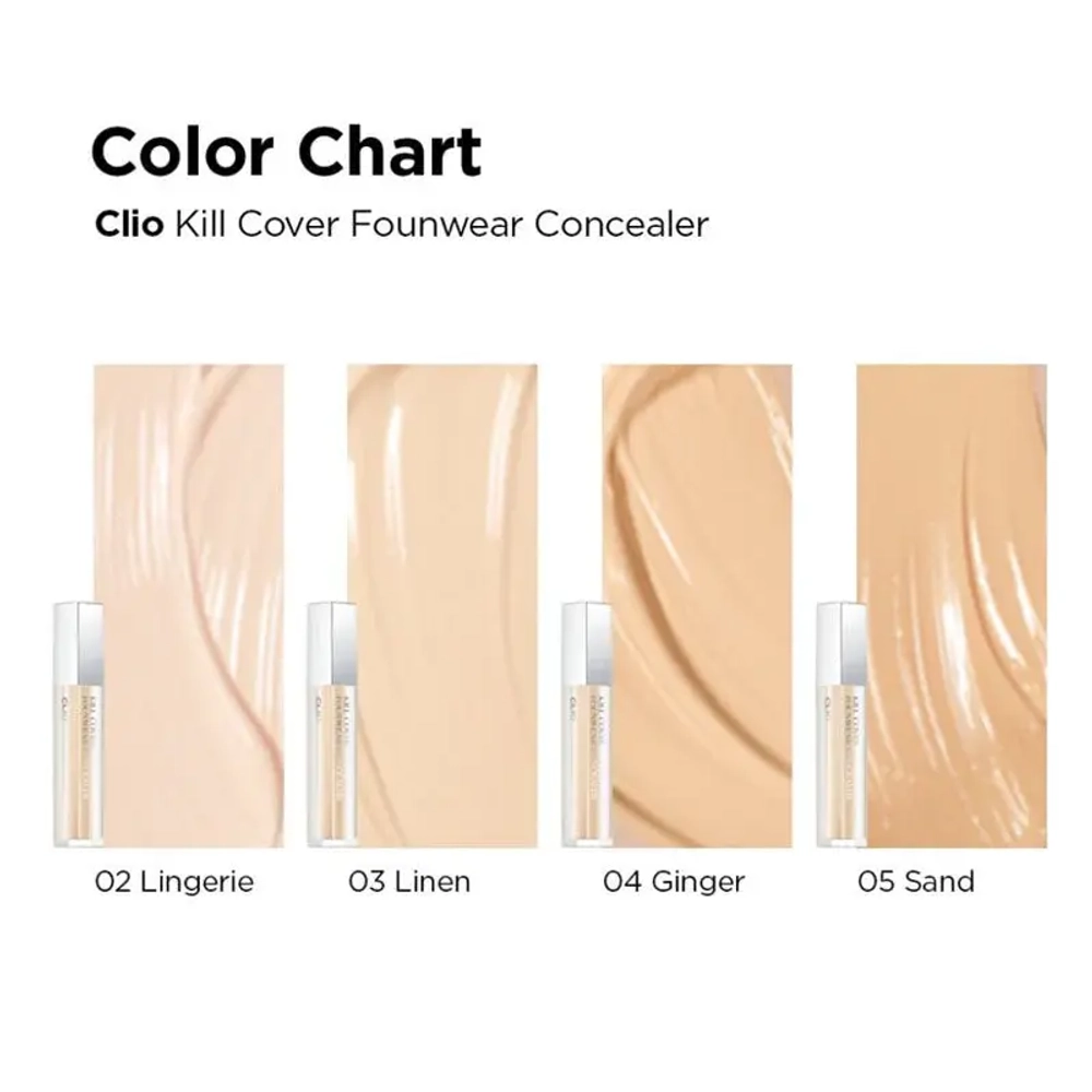 Консилер Clio Kill Cover Founwear Concealer 4-BO Ginger, 6г. Консилер Clio Kill Cover Founwear Concealer 4-BO Ginger, 6г