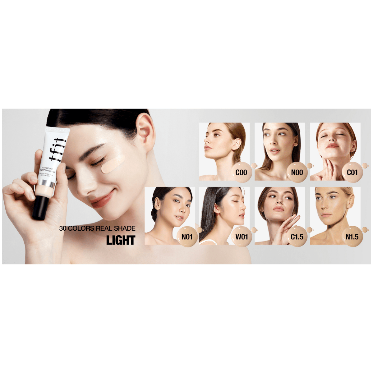 Увлажняющий тональный флюид TFIT Radiance Fit Serum Foundation W02 almond butter