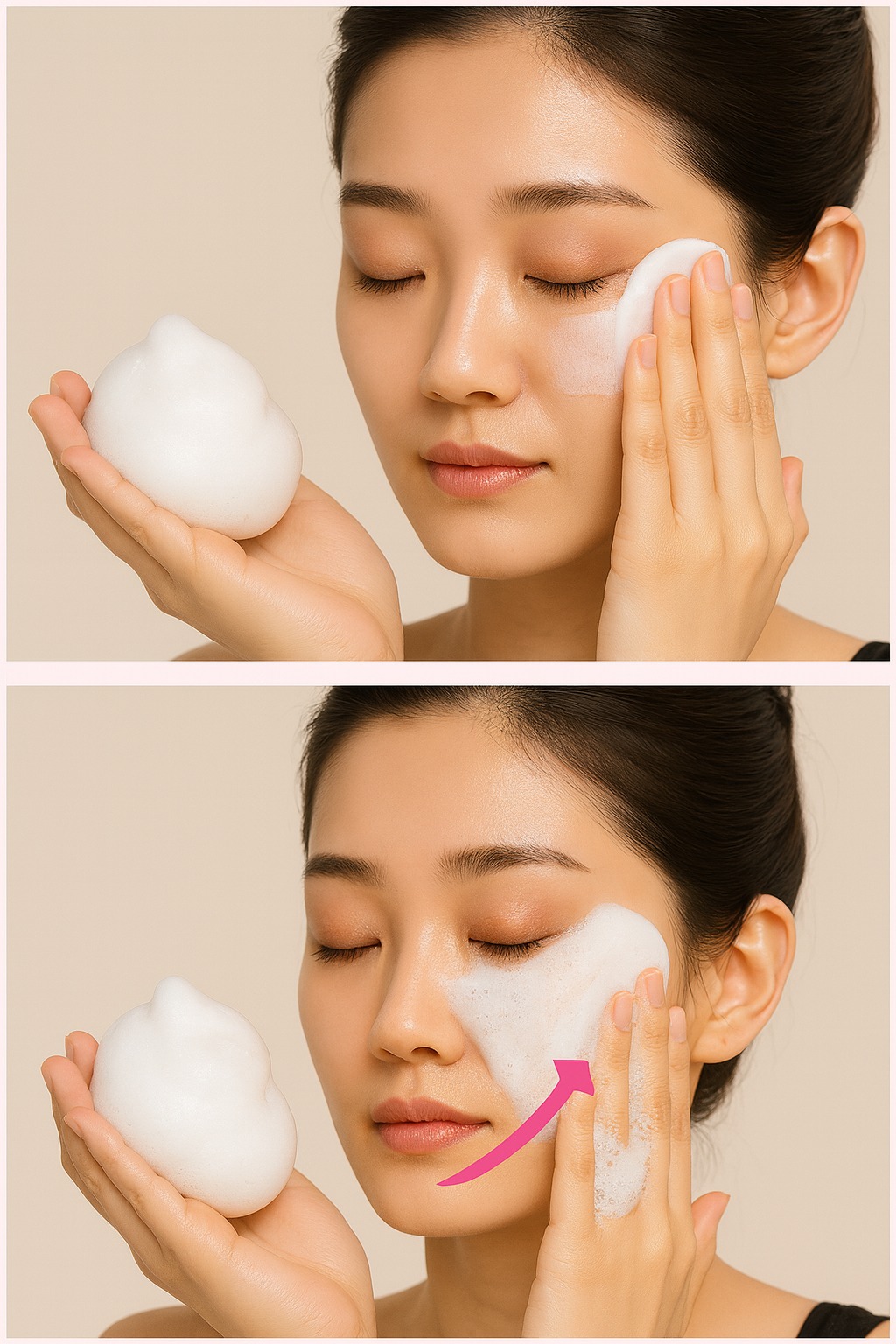 Мягкая пенка 2в1 ABOUT CELL PURE CLEAR MAKEUP REMOVER CELL FOAM