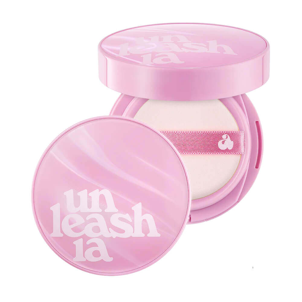 Увлажняющий кушон с сияющим финишем Unleashia Don't Touch Glass Pink Cushion SPF50+ PA++++ 23W With Care