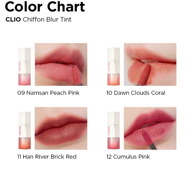 Воздушный вельветовый тинт для губ CLIO Chiffon Blur Tint 012 Cumulus Pink
