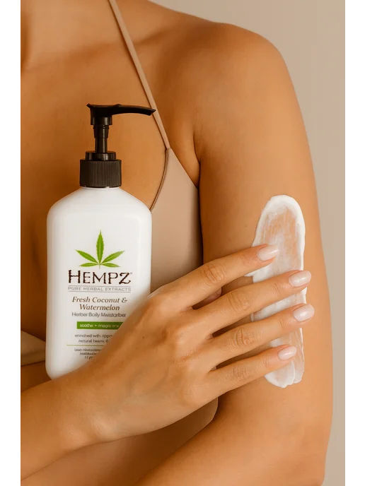 Молочко для тела увлажняющее Кокос и Арбуз / Fresh Coconut & Watermelon Herbal (500ml) - Hempz
