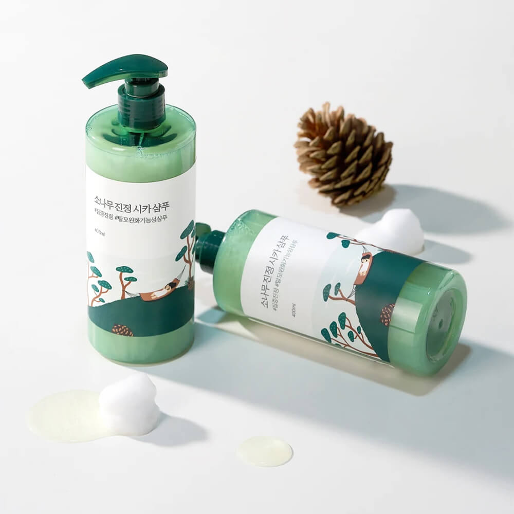 Себорегулирующий шампунь с экстрактом сосны Round Lab Pine Calming Cica Shampoo 400 мл