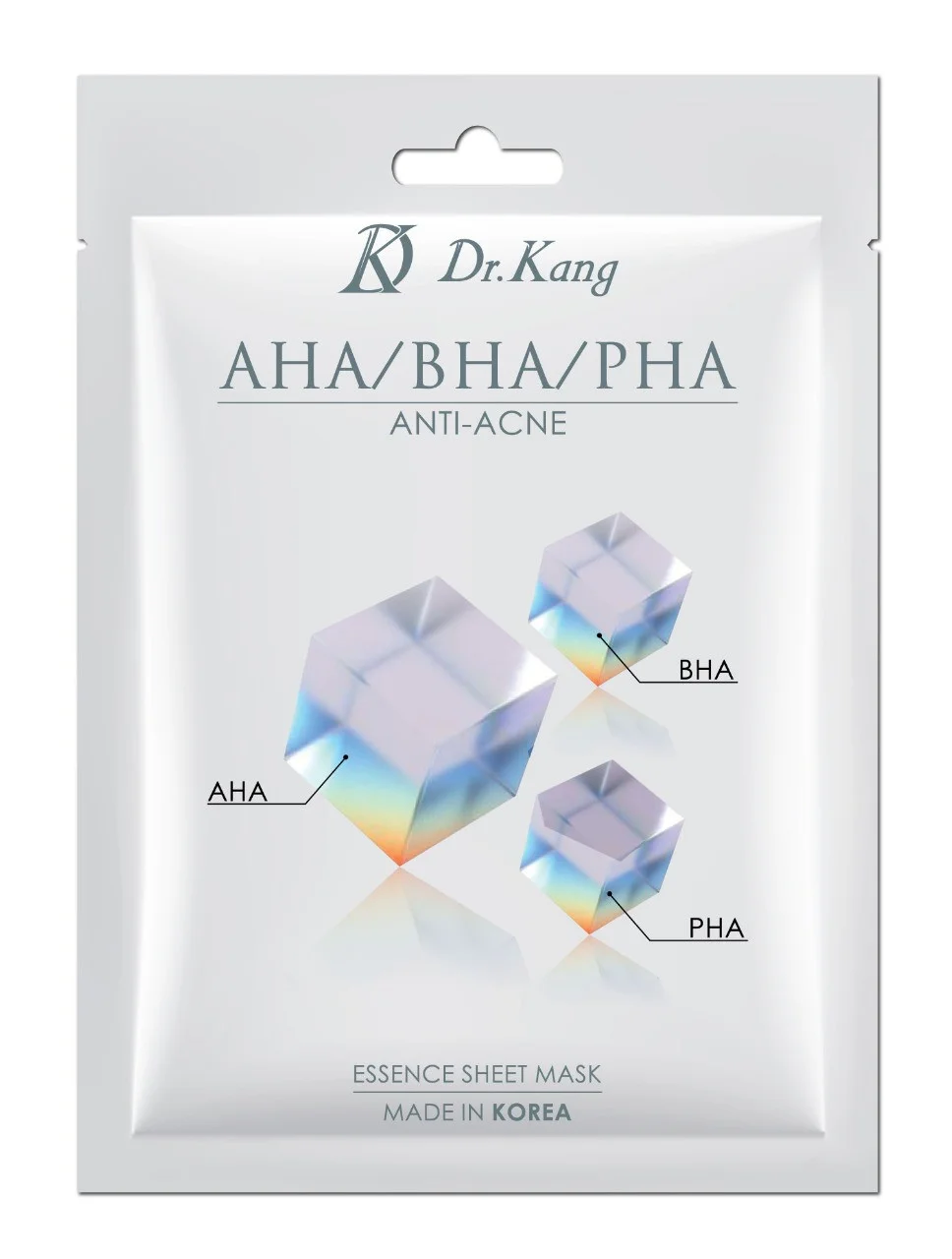 Тканевая маска с Кислотами против Акне Dr.Kang AHA/BHA/PHA Essence Sheet Mask / Anti-Acne 