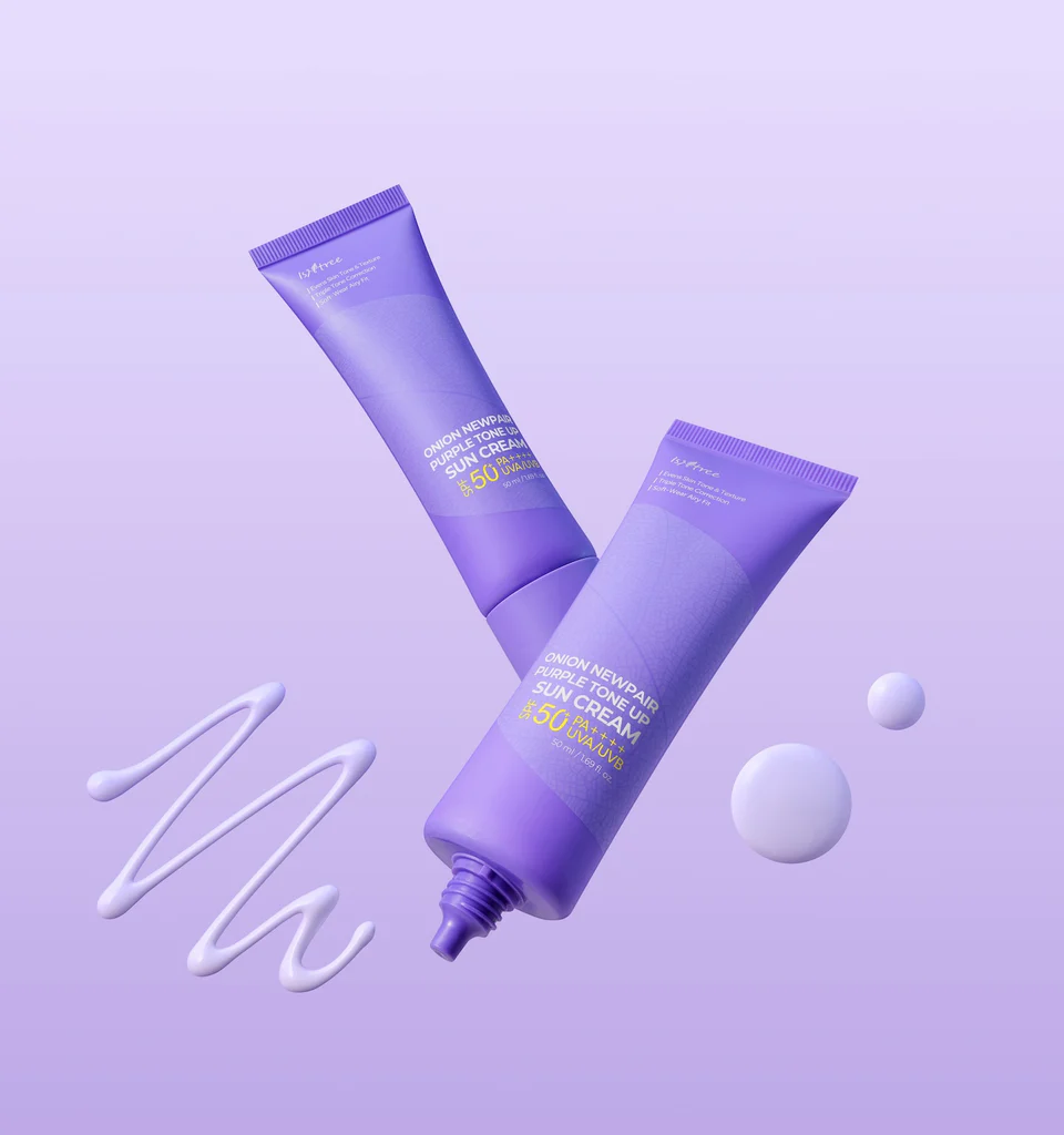 Солнцезащитный крем для лица IsNtree Onion Newpair Purple Tone Up Sun Cream SPF 50+ PA++++
