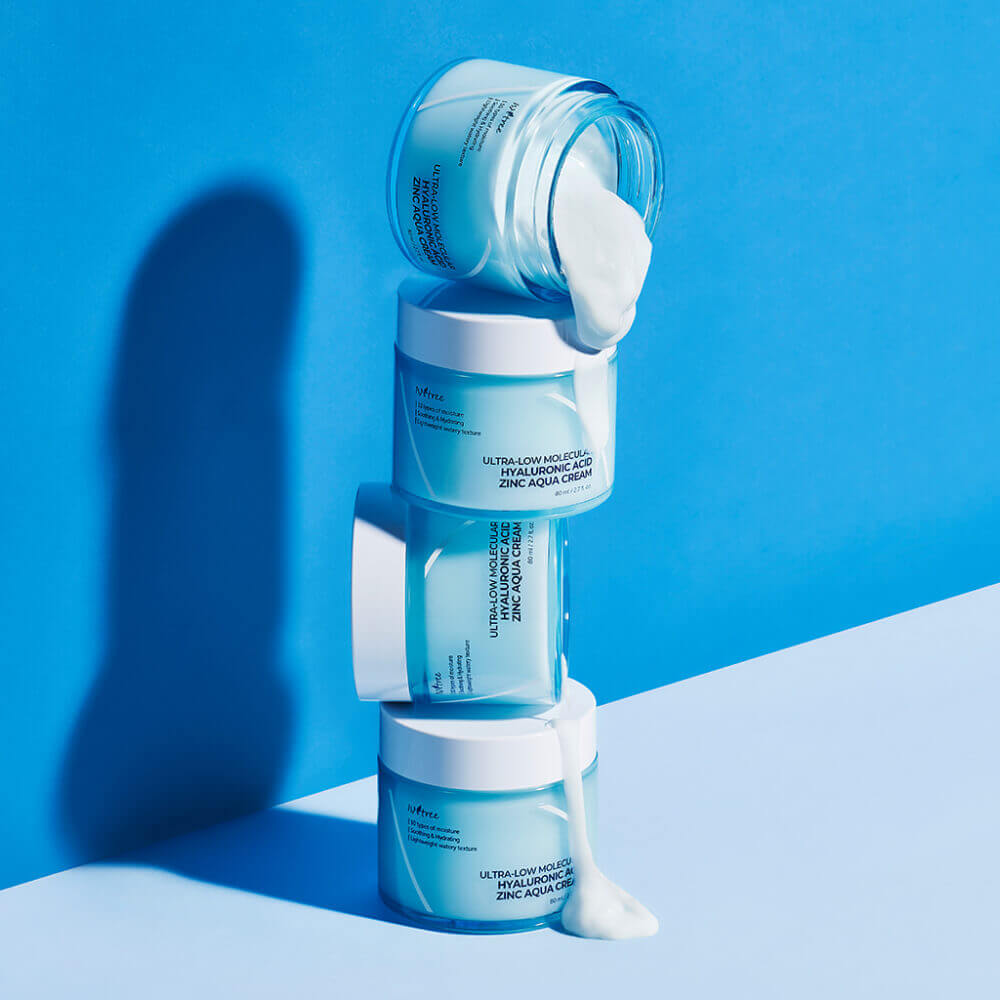 Увлажняющий крем для сужения пор IsNtree Ultra-low Molecular Hyaluronic Acid Zinc Aqua Cream