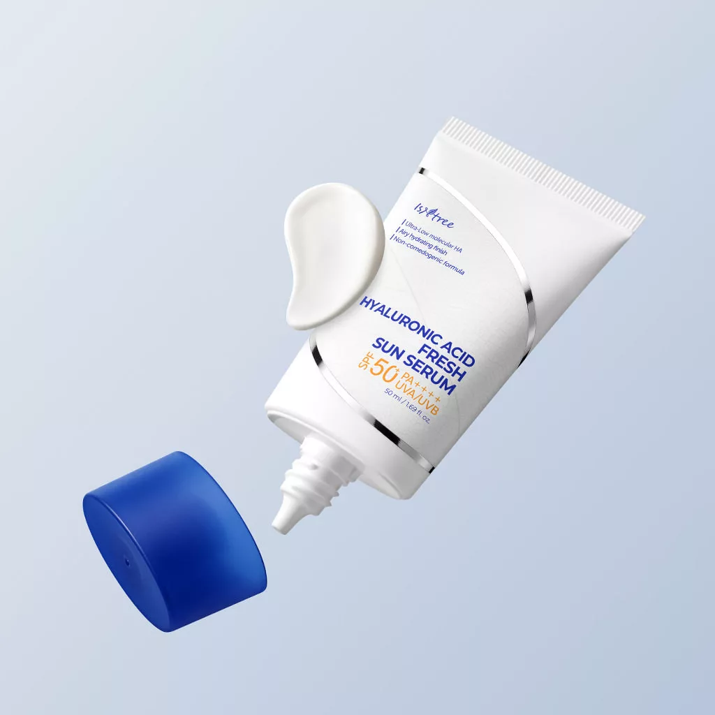 Освежающий спф крем ISNTREE HYALURONIC ACID FRESH SUN SERUM 50++++ 50 мл