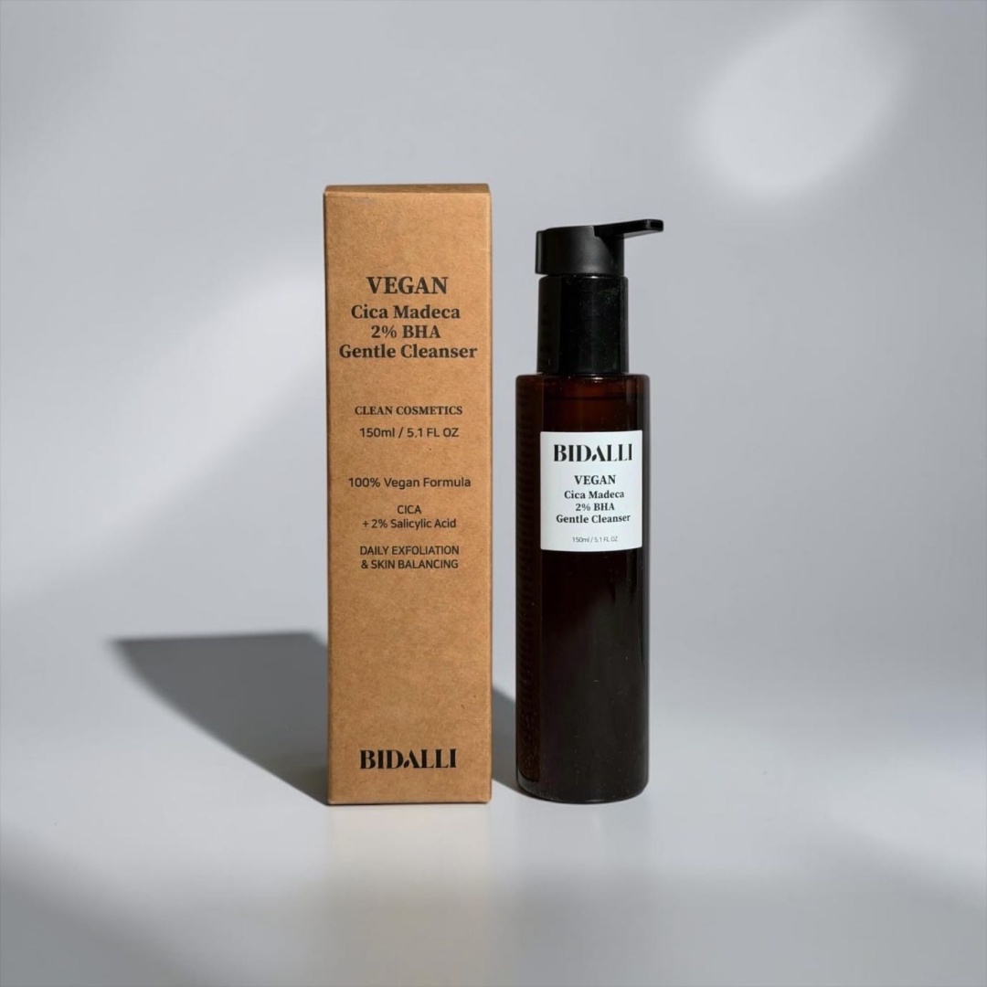 Мягкий гель для умывания BIDALLI Vegan Cica Madeca 2% BHA Gentle Cleanser гель 150 мл 