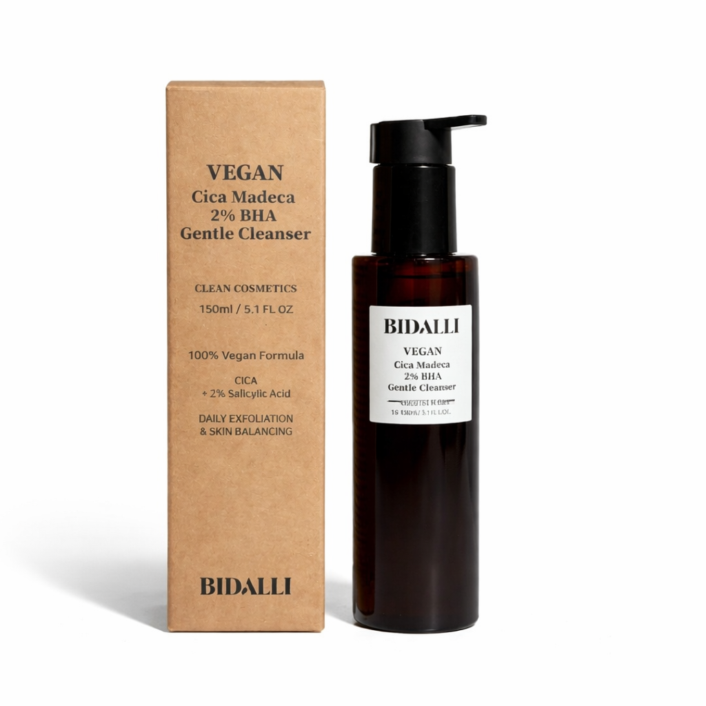 Мягкий гель для умывания BIDALLI Vegan Cica Madeca 2% BHA Gentle Cleanser гель 150 мл 