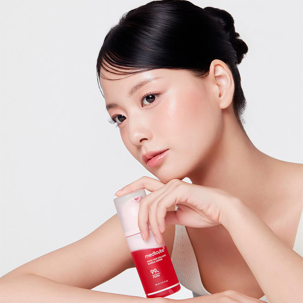 Пузырьковая сыворотка с коллагеном и ПДРН medicube PDRN Pink Collagen Bubble Serum