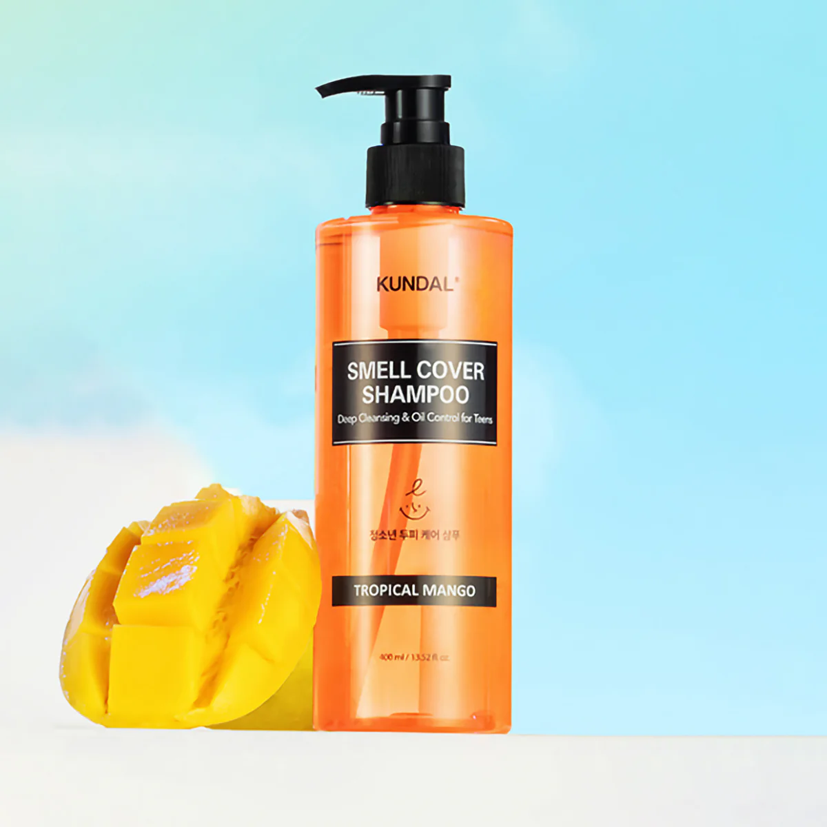 Шампунь KUNDAL All Day Smell Cover с ароматом тропического манго, 400 мл.