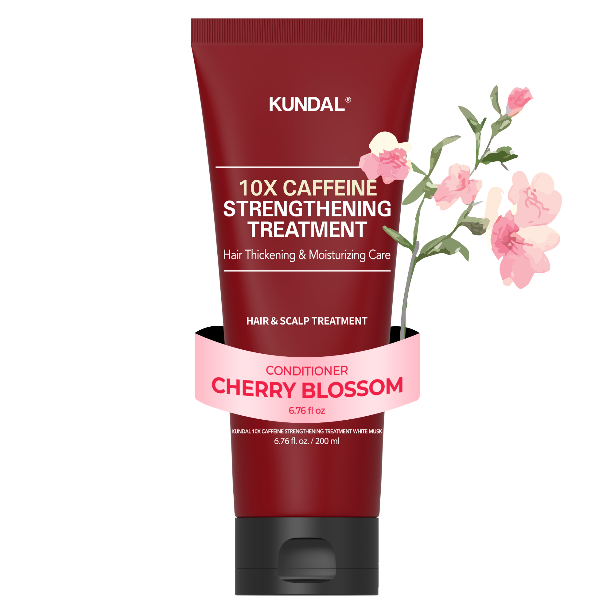 Укрепляющий уход для волос Kundal 10X Caffeine Strengthening Treatment Cherry Blossom
