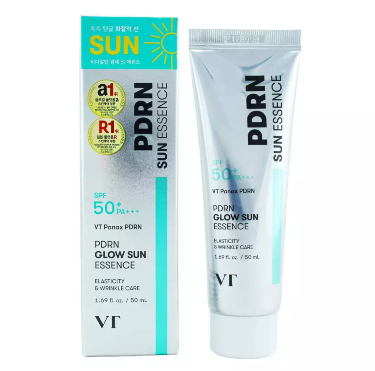 Лёгкая солнцезащитная эссенция с ПДРН и коллагеном, VT PDRN Glow Sun Essence SPF 50+ PA+++