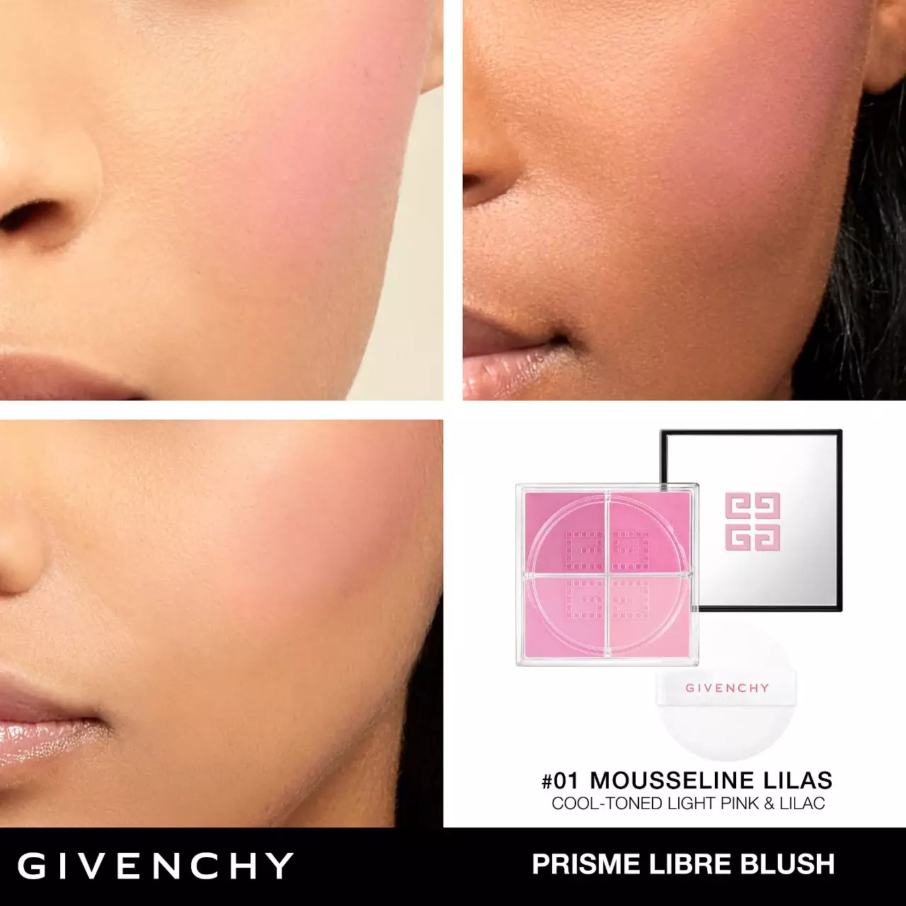 Румяна Prisme Libre Blush Givenchy Beauty оттенок 1 - Mousseline Lilas
