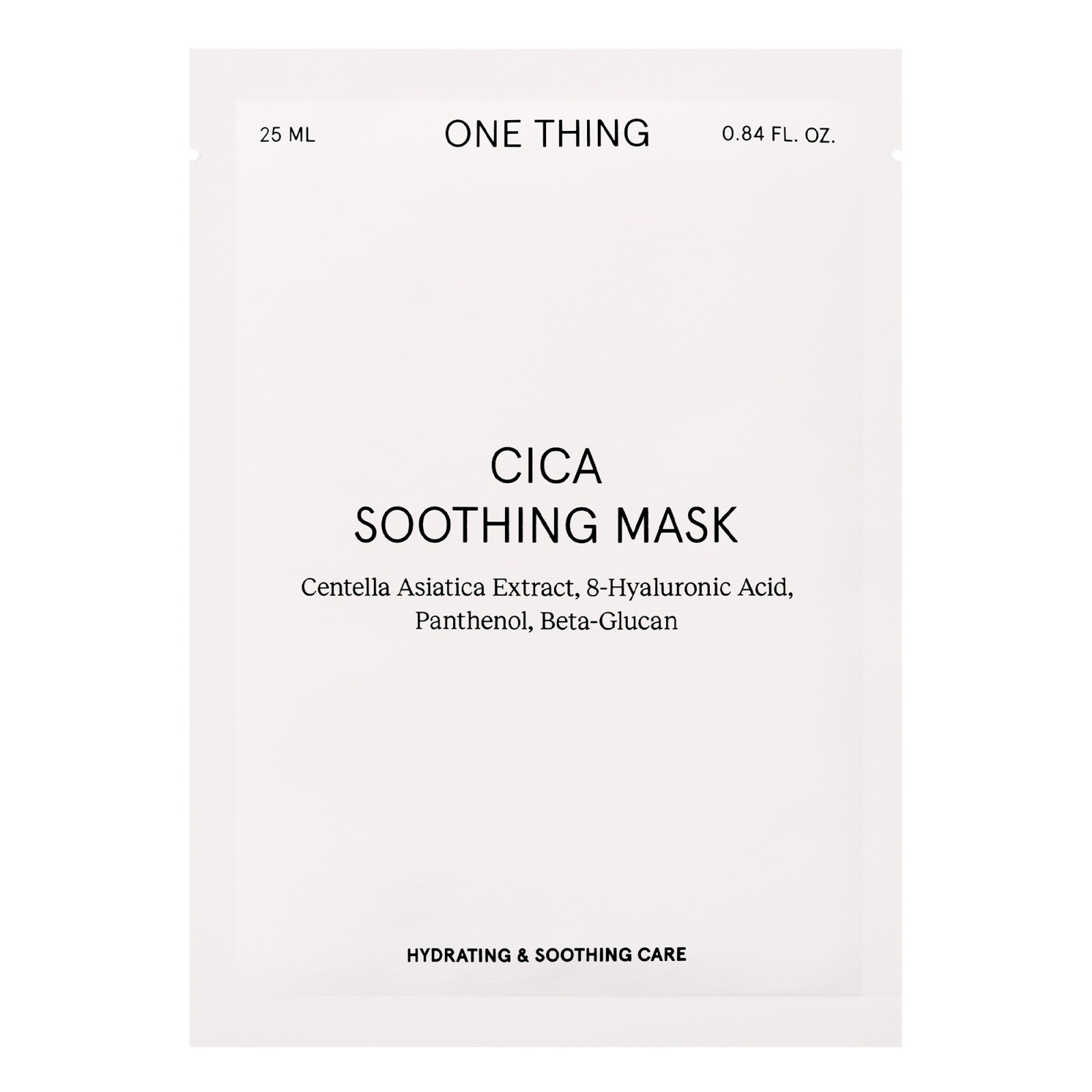 Успокаивающая и увлажняющая маска с центеллой и гиалуроновой кислотой ONE THING CICA SOOTHING MASK