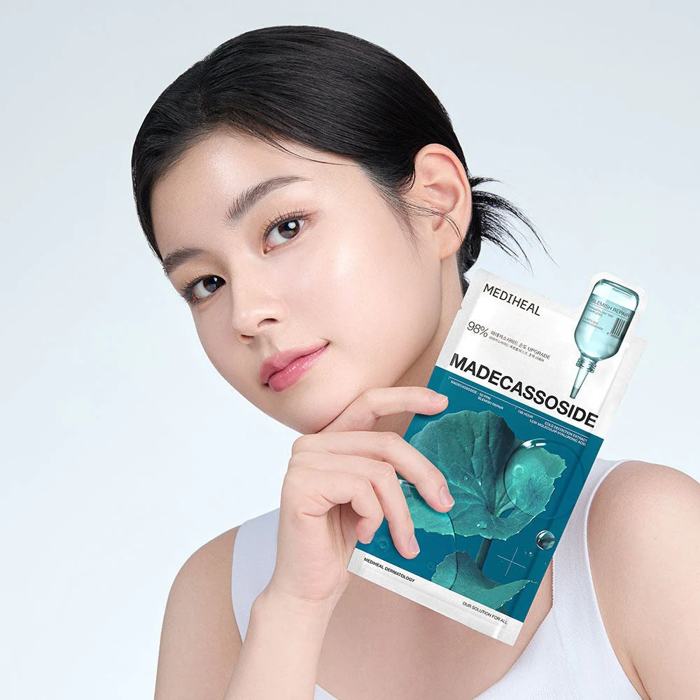 Успокаивающая тканевая маска для лица Mediheal Essential Madecassoside Mask Blemish Repair